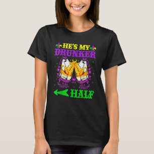 Camiseta Divertido Ele é o meu Casal Mestiço Mardi Gra