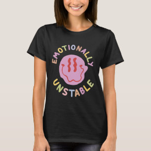 Camiseta Divertido Emocionalmente Instável Retro Consciente