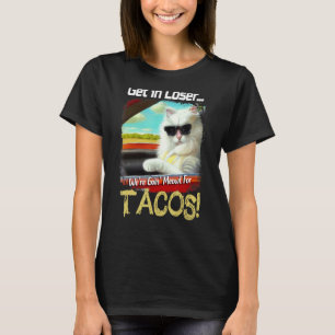 Camiseta Divertido Entre Perdedor Nós Vamos Meowt Fur Tacos