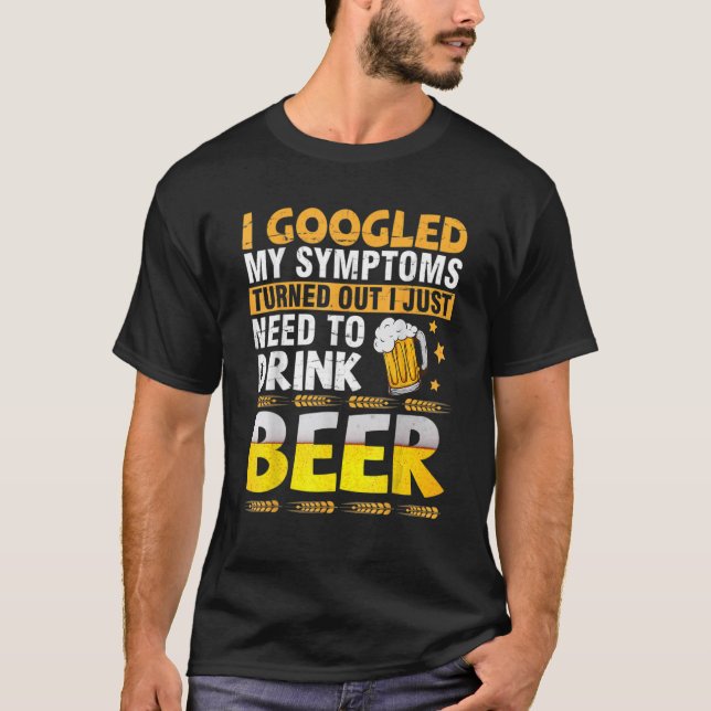 Camiseta Divertido Entrou No Google Meus Sintomas Aconteceu (Frente)