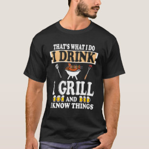 Camiseta Divertido Eu Giro E Sei Coisas De Pai De Churrasco