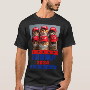 Camiseta Divertido Faça Gatos Salvar Novamente Trump EUA Pr