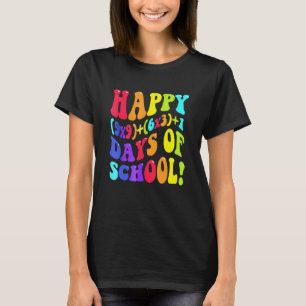 Camiseta Divertido Feliz 100 Dias De Escola Fórmula Matemát