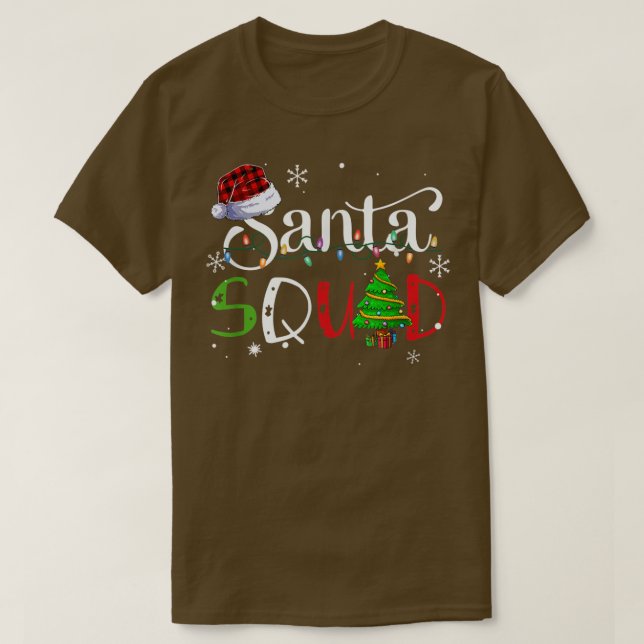 Camiseta Divertido Feliz Natal Papais noeis Leves Matança d (Frente do Design)