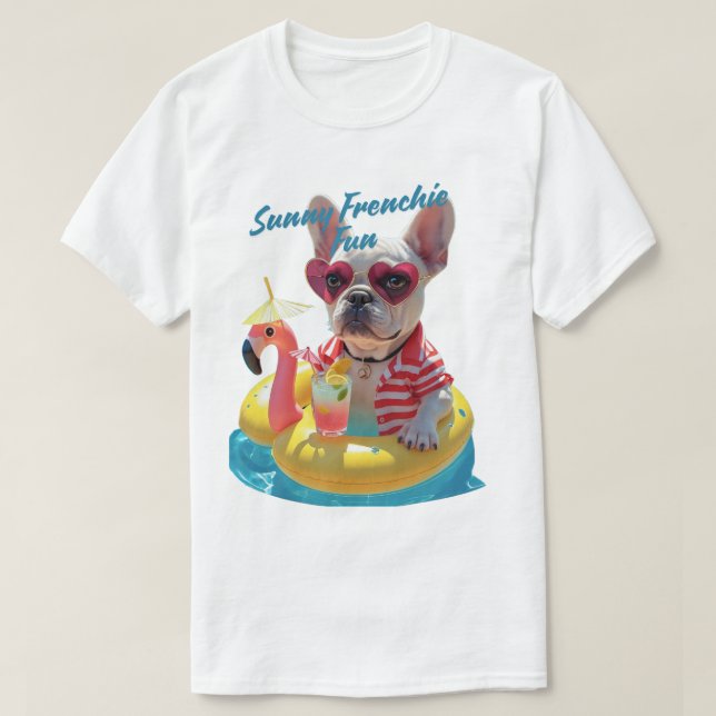 Camiseta Divertido Francês Ensolarado (Frente do Design)