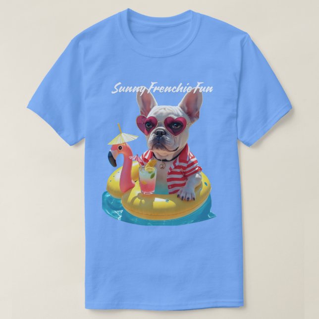 Camiseta Divertido Francês Ensolarado (Frente do Design)