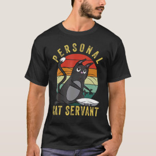 Camiseta Divertido Gato Pessoal Servo Gato Mãe Divertida Pa