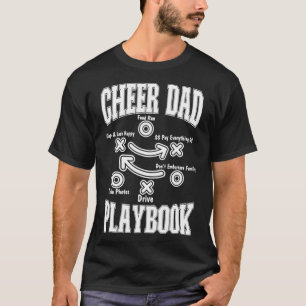 Camiseta Divertido Grito Pai Cheerleader Playbook Cheerlead