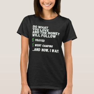 Camiseta Divertido Homens Mulheres Cristão Rezou Foi Acamp