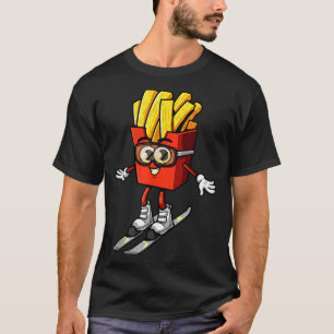 Camiseta Divertido instrutor de esqui batata frita francesa