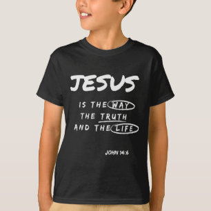 Camiseta Divertido Jesus É O Caminho A Verdade E A Vida Cri