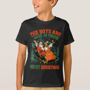 Camiseta Divertido Jesus Papai Noel Os Meninos Voltaram à C