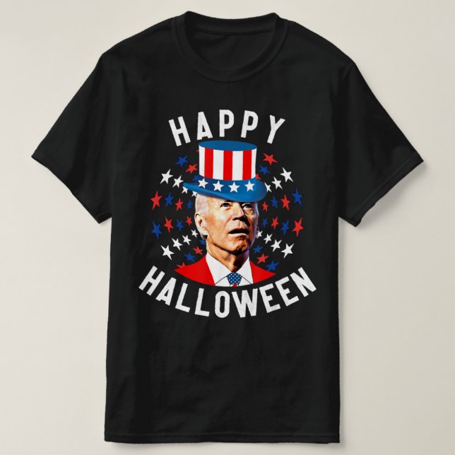 Camiseta Divertido Joe Biden Feliz Halloween Para O Quarto  (Frente do Design)