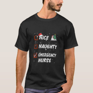 Camiseta Divertido Legal Travesso Lista de enfermeira de em