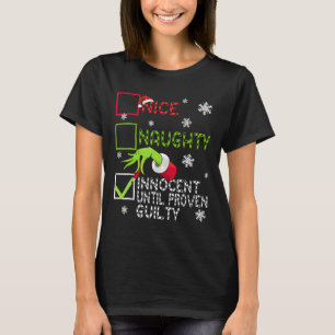 Camiseta Divertido Malicioso Inocente Até Prova em Contrári