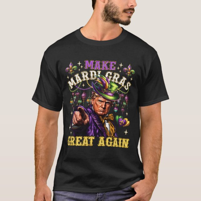 Camiseta Divertido Mardi Gras Donald Trump Mardi Gras Ameri (Frente)