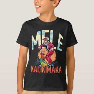 Camiseta Divertido Mele Kalikimaka Havaiano Natal Surf S