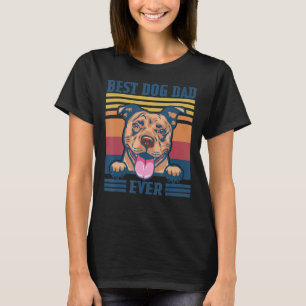 Camiseta Divertido Melhor Pai do Pit Bull do Homem Pai de