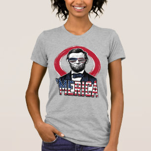 Camiseta Divertido Merica Patriótico Presidente Antigo Veto