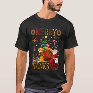 Camiseta Divertido Merry Thanksmas Abóbora Peru Thanksgivin