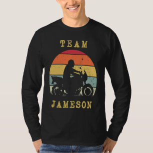 Camiseta Divertido Motoqueiro de Motocicleta Jameson Vintag