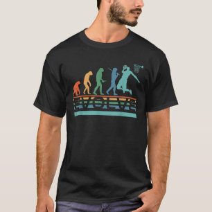 Camiseta Divertido Nerdy Retro Vintage Basquetebol Evoluir