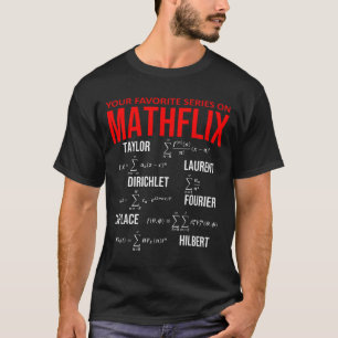 Camiseta Divertido Nerdy Sua Série Favorita No Mathflix Mat