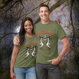 Camiseta Divertido Nostálgico Arrepios Halloween