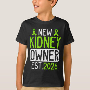Camiseta Divertido Novo Proprietário de Rim Est 2026