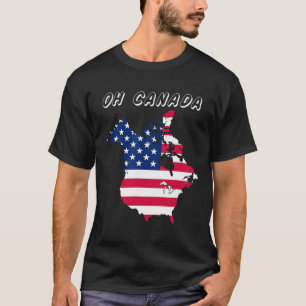 Camiseta Divertido Oh Canadá Mapa Engraçado Trump Dos EUA