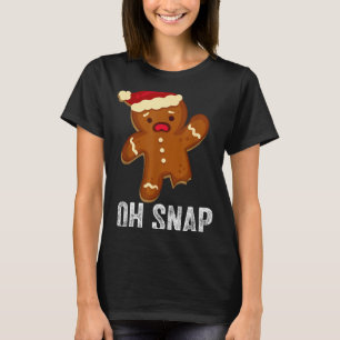 Camiseta Divertido Oh Snap Homem de Biscoito de Natal Xma