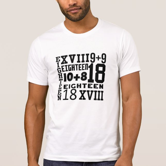 Camiseta DIVERTIDO OITOZOITENO 18º Aniversário T-SHIRT (Frente)