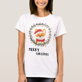 Camiseta Divertido Papais noeis de Natal Feliz