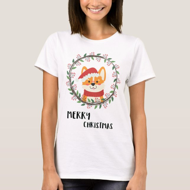 Camiseta Divertido Papais noeis de Natal Feliz (Frente)