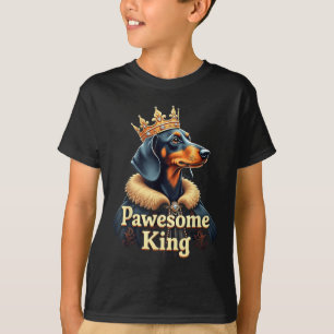 Camiseta Divertido Pawesome Dachshund Rei Cachorro Wiener A