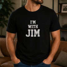 Divertido Personalizado Custom Estou Com Jim Anive