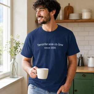 Camiseta Divertido Personalizado Filho Favorito na Lei Aniv
