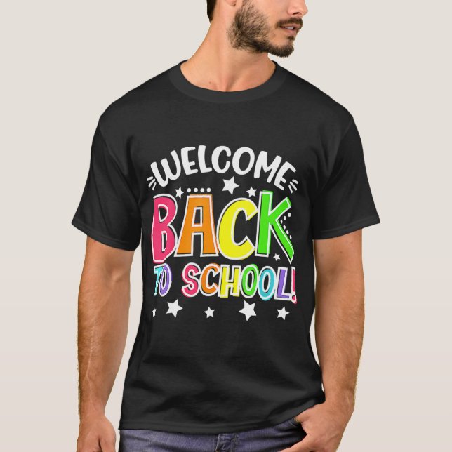 Camiseta Divertido Primeiro Dia de Professora Bem-Vindo À S (Frente)