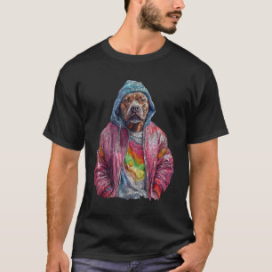 Camiseta Divertido Resfriado American Pit Bull Terrier Rap