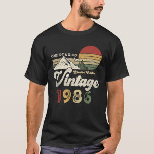 Camiseta Divertido Retro Nascido em 1986 40º Homens Mulhere
