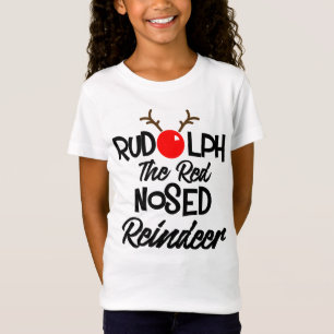 Camiseta Divertido Rudolph A Rena Vermelha Nosada Xmas Gráf