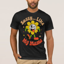 Divertido Sassy Como Minha Mãe Retro Cartoon Camis