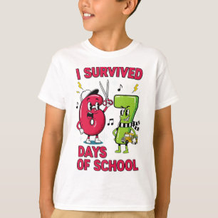 Camiseta Divertido Seis Sete 67 Escola Meme Números Profess