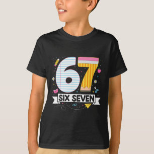 Camiseta Divertido Seis Sete 67 Gíria Gen Alpha 6 7 Meme Pr
