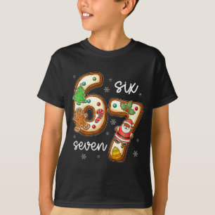 Camiseta Divertido Seis Sete 67 Pão de Mel Natal Meninos