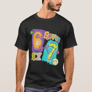 Camiseta Divertido Seis Sete 6 7 Meme 67 Design para Mulher