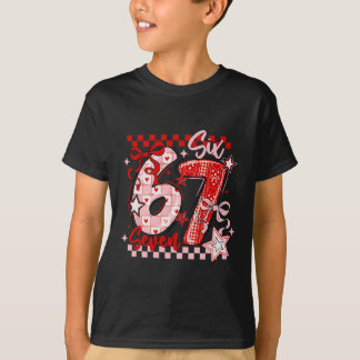 Camiseta Divertido Seis Sete 6 7 Meme Dia dos Namorados Men