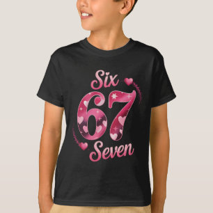Camiseta Divertido Seis Sete 6 7 Meme Para Homens Mulheres