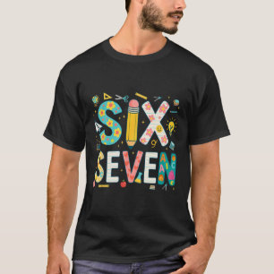 Camiseta Divertido Seis Sete 6 7 Meme Professor Design Para