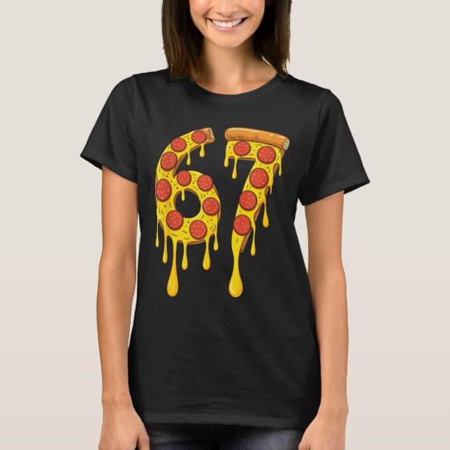 Camiseta Divertido Seis Sete Zza 67 Número  (Frente)